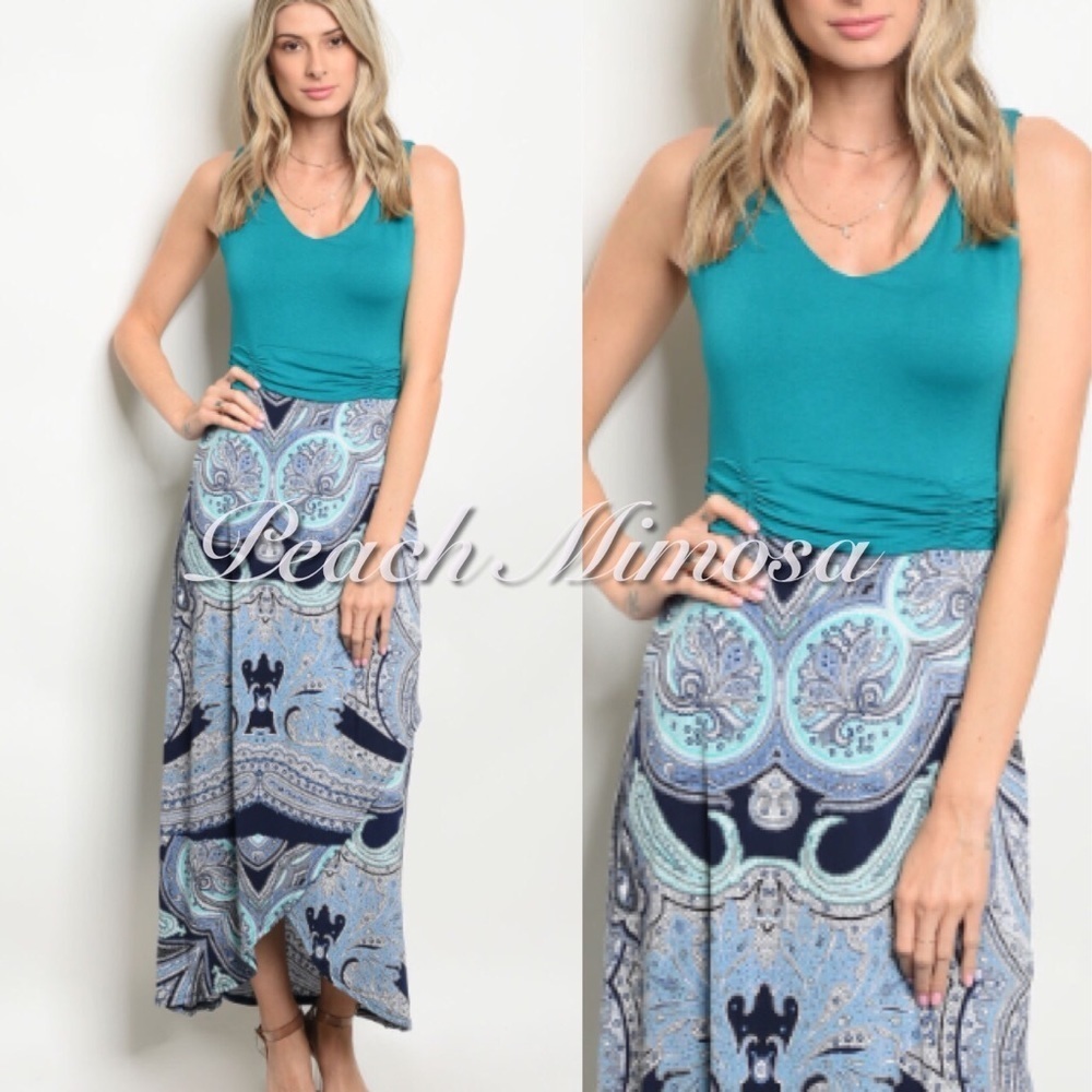 Paisley print maxi dress